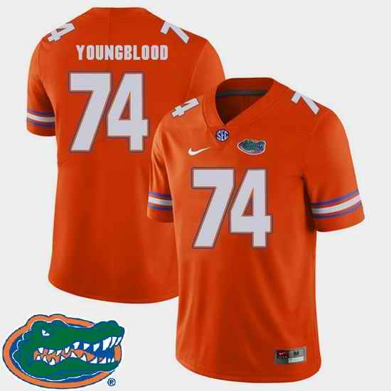 Men Florida Gators Jack Youngblood Orange College Football Sec 2018 Jersey
